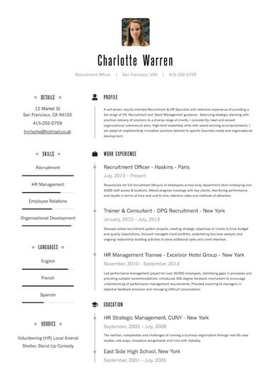 plantilla de currículum para Minimalista Corporativo